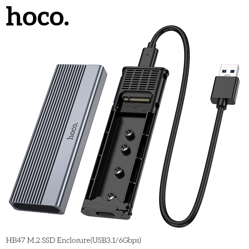 Vỏ ổ cứng SSD HOCO HB47 M.2 (USB3.1/6Gbps) chính hãng