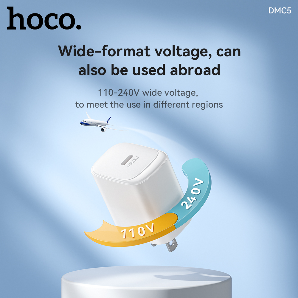 Bộ sạc nhanh 20W HOCO DMC5 cáp Type C ra iPhone Lighting chính hãng [BH 1 năm]