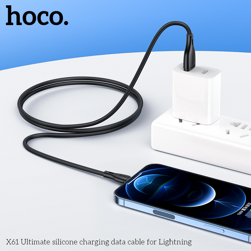 Cáp sạc nhanh 2.4A lightning HOCO X61 (USB ra iPhone) chính hãng [BH 1 năm]