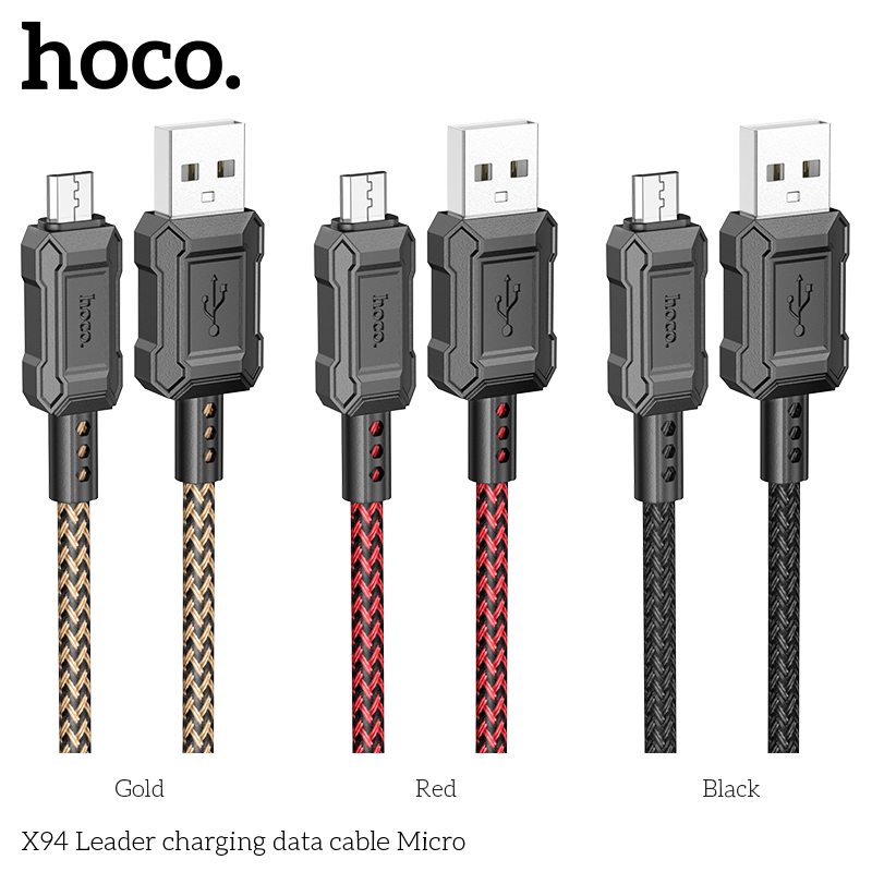 Cáp sạc truyền dữ liệu Hoco X94 cổng USB ra Micro 2.4A dài 1M chính hãng [BH 1 NĂM]