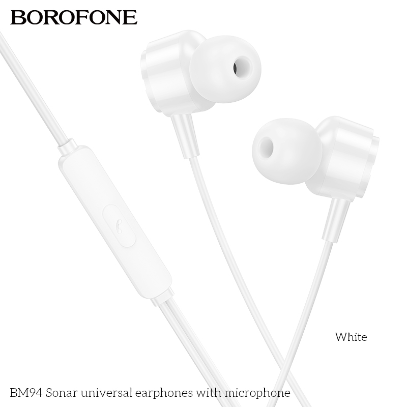Tai nghe có dây 3.5 BOROFONE BM94 có microphone jack 3.5mm chính hãng [ BH 1 NĂM]