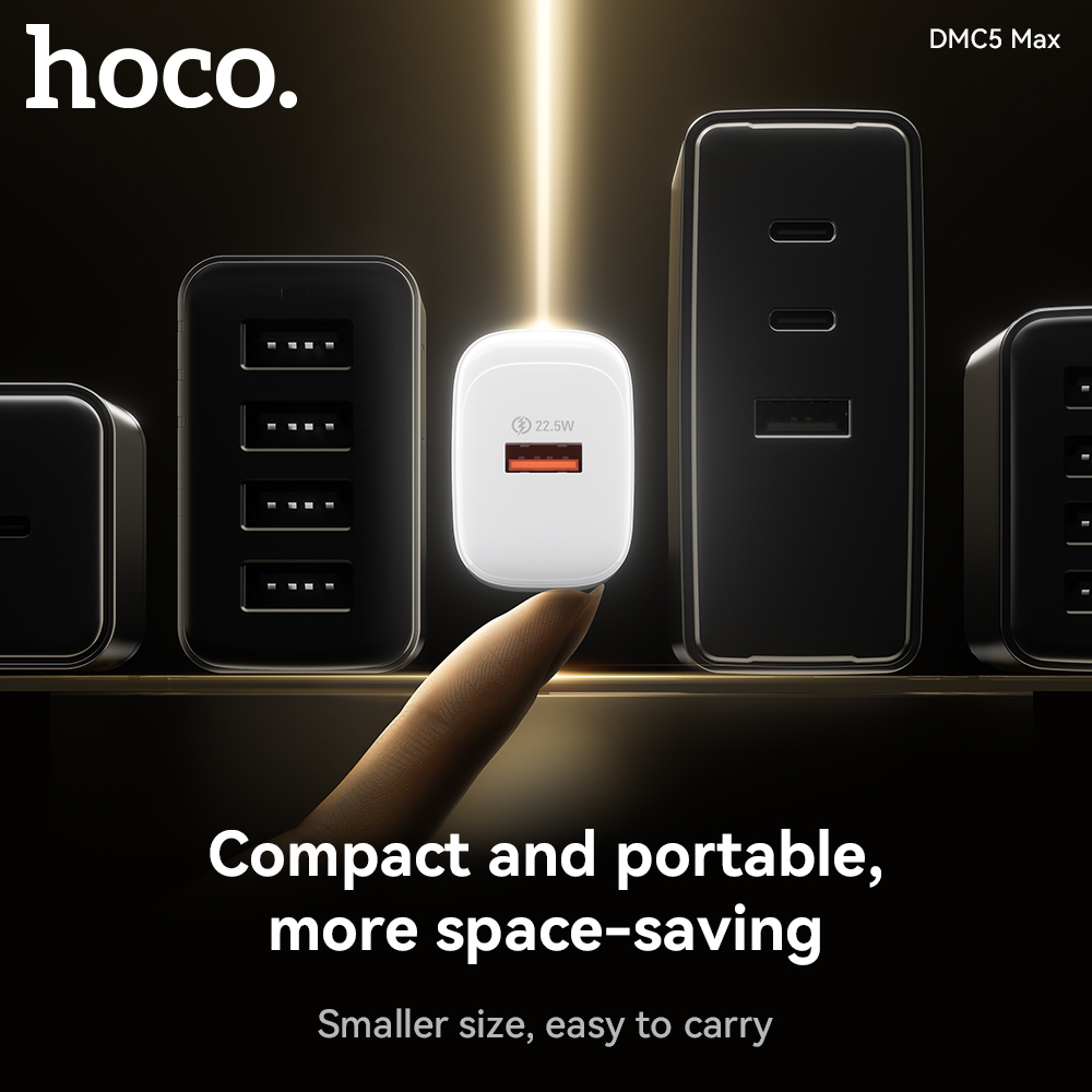 Bộ sạc nhanh 22.5w HOCO DMC5 Max cáp USB ra iPhone Lighting chính hãng [BH 1 năm]