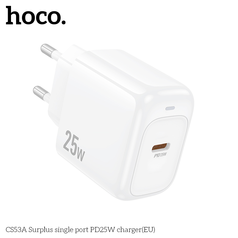 Cóc sạc nhanh 25W Hoco CS53A (1 cổng Type C PD25W) chính hãng [BH 1 Năm]