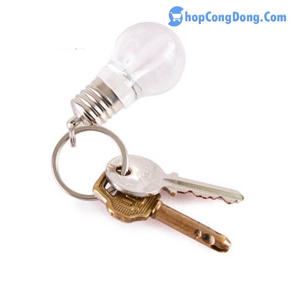 Móc khoá bóng đèn led đổi màu