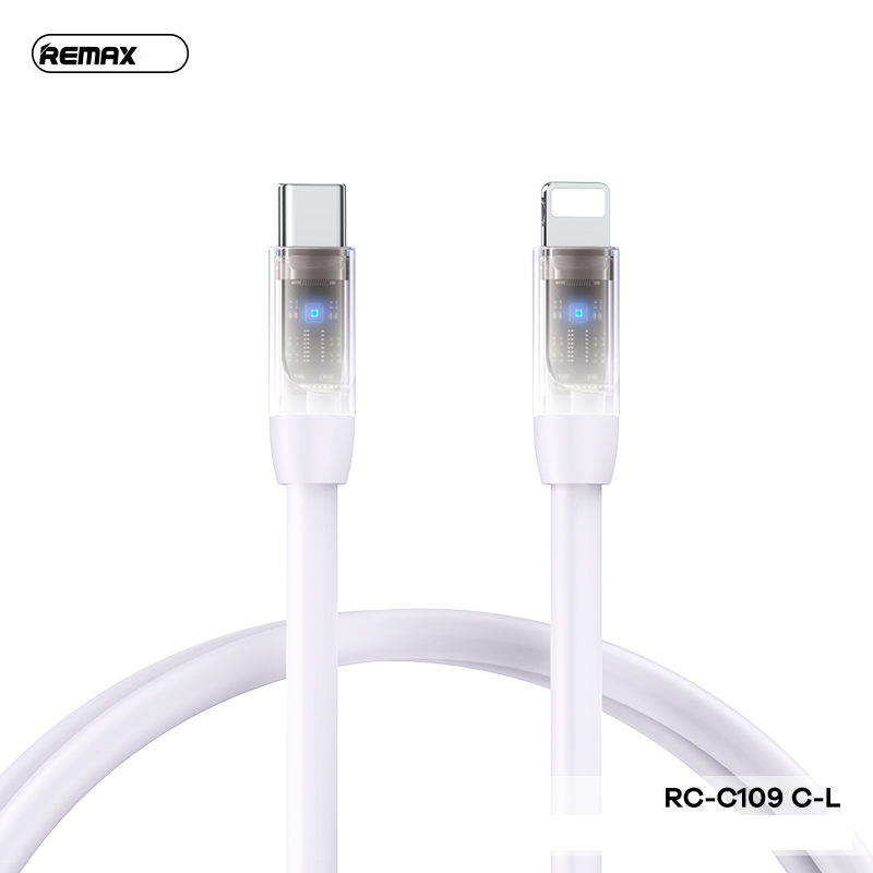 Cáp sạc nhanh 30W Remax RC-C109 C-L Type C ra Lighning 1M2 chính hãng [BH 1 năm]