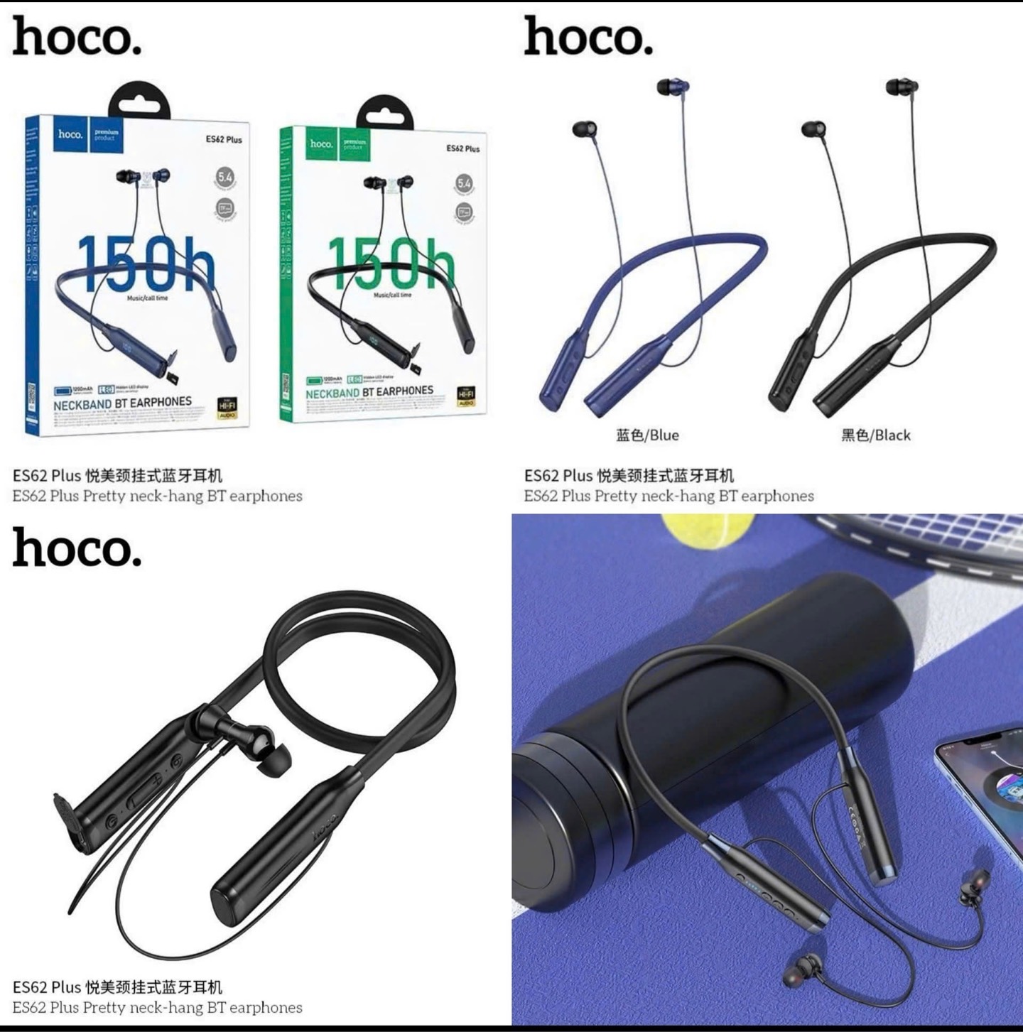Tai nghe bluetooth thể thao HOCO ES62 plus 150h chính hãng - BH 1 năm