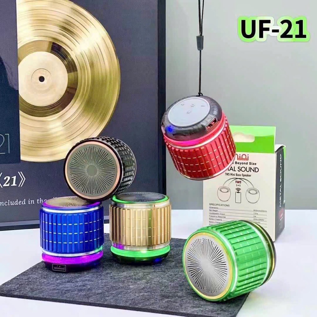 Loa bluetooth UF-21 có đèn led mini  [BH 6 tháng]
