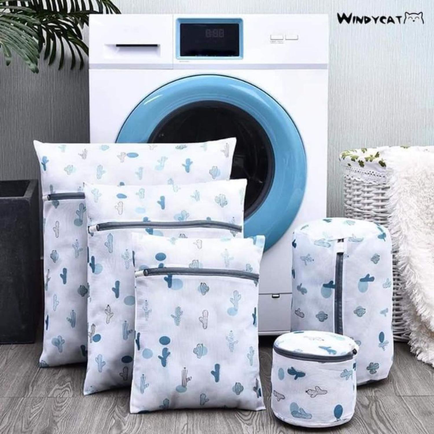 Set 5 túi lưới giặt đồ họa tiết bảo vệ quần áo cao cấp nhiều cỡ [BH: NONE]