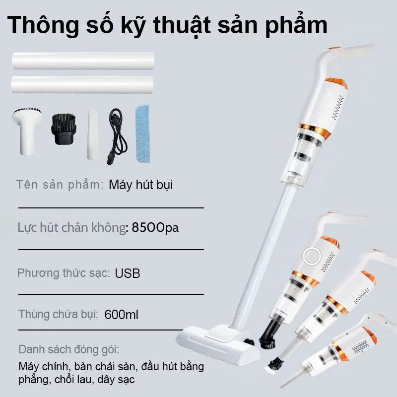Máy Hút Bụi Cầm Tay Không Dây Cán Dài Công Suất 120W RTS-88 [BH 1 tuần]