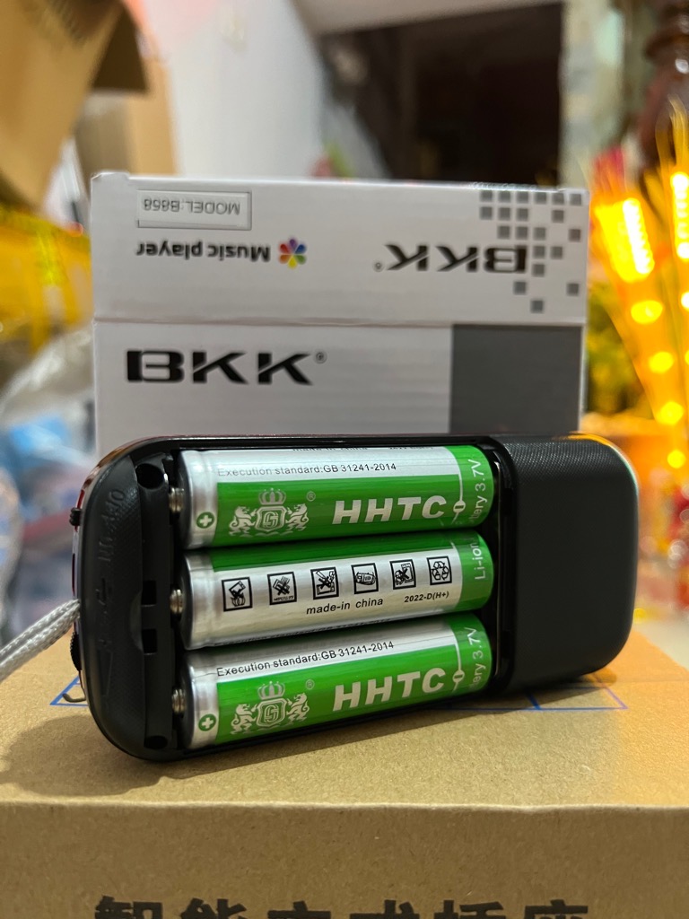 Loa nghe pháp BKK-858 3 pin xanh, nghe nhạc - nghe kinh - 2 khe gắn thẻ nhớ - fm chính hãng [BH 6 tháng] / pktn sale