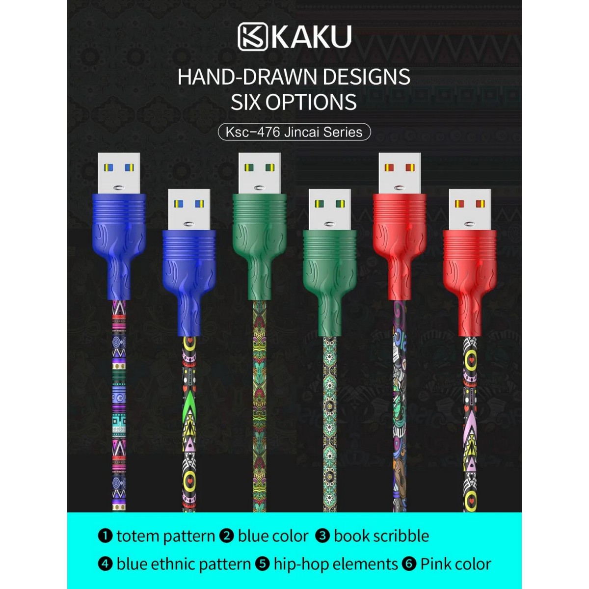Cáp Sạc Nhanh 3.2A Type-C KAKU KSC-474 KAKUSIGA 1M ống dạng viên thuốc (usb ra typec) Chính Hãng [BH 6 tháng]