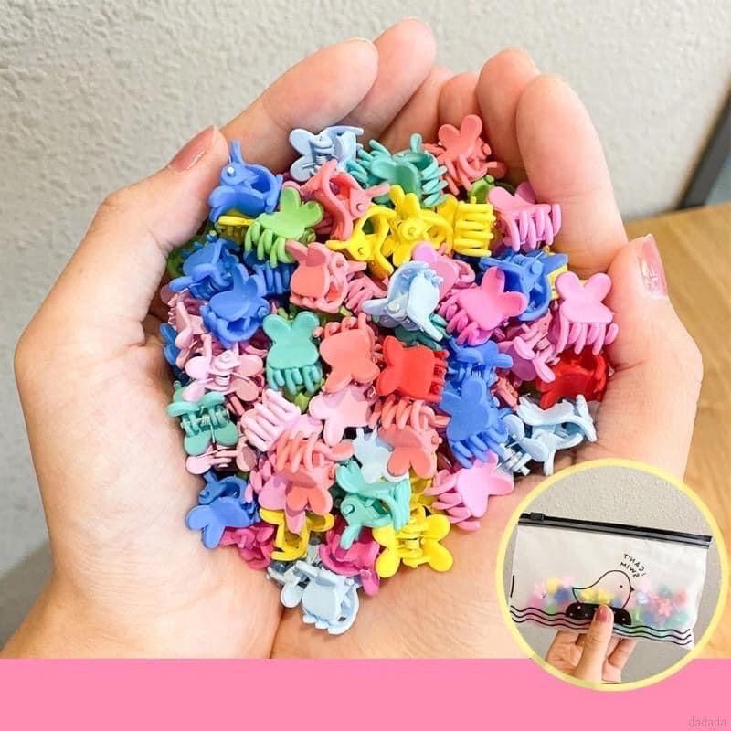 Túi zip 50 kẹp tóc càng cua mini nhí [BH: None]