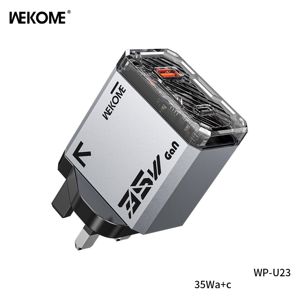 Cóc sạc nhanh 35W Wekome WP-U23 CN 2 cổng (1 cổng USB QC3.0 + 1 cổng Type C PD35W) chính hãng [BH: 1 NĂM]