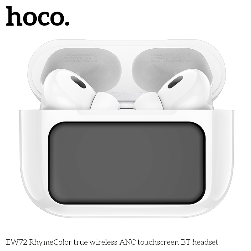 Tai nghe bluetooth HOCO màn hình cảm ứng EW72 (ANC) true wireless airpods chính hãng [BH: 1 NĂM]