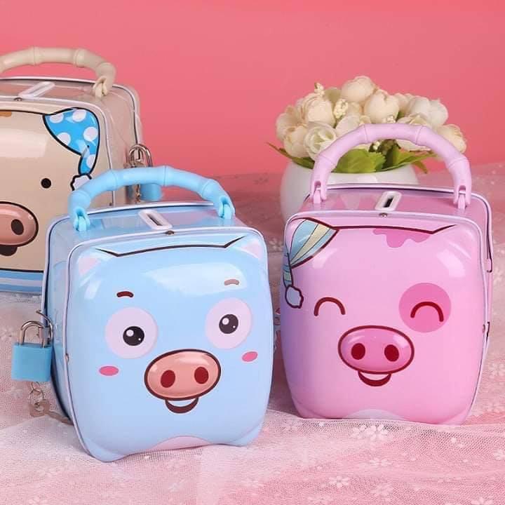 Két sắt mini con heo kute cho bé