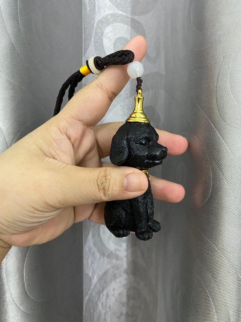 Bật lửa, quẹt diêm xăng hình Cún con phong thuỷ MÀU ĐEN [BH: None] / pktn sale