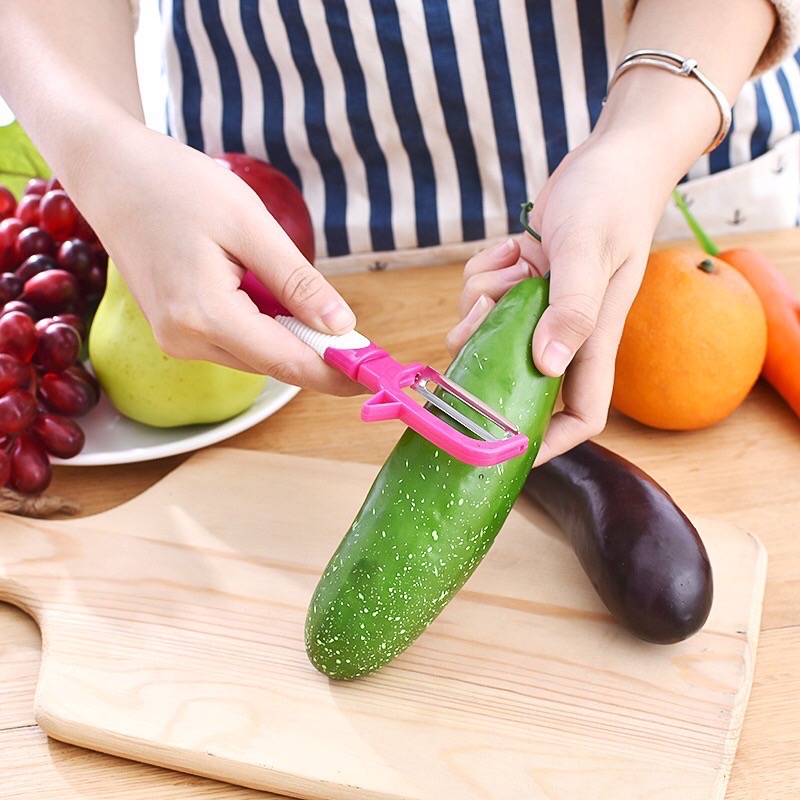 Dao bào, dụng cụ bào, gọt vỏ rau củ, trái cây có lỗ treo tiện lợi- màu xanh lá (BH: None) / pktn sale