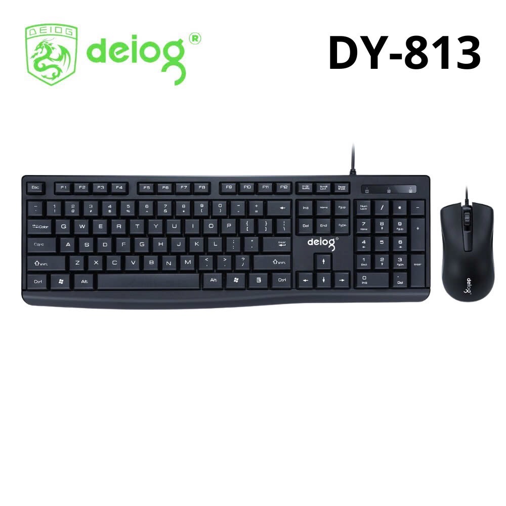 Combo bàn phím chuột có dây DEIOG DY-813 mẫu văn phòng siêu đẹp chính hãng [BH 1 Năm]