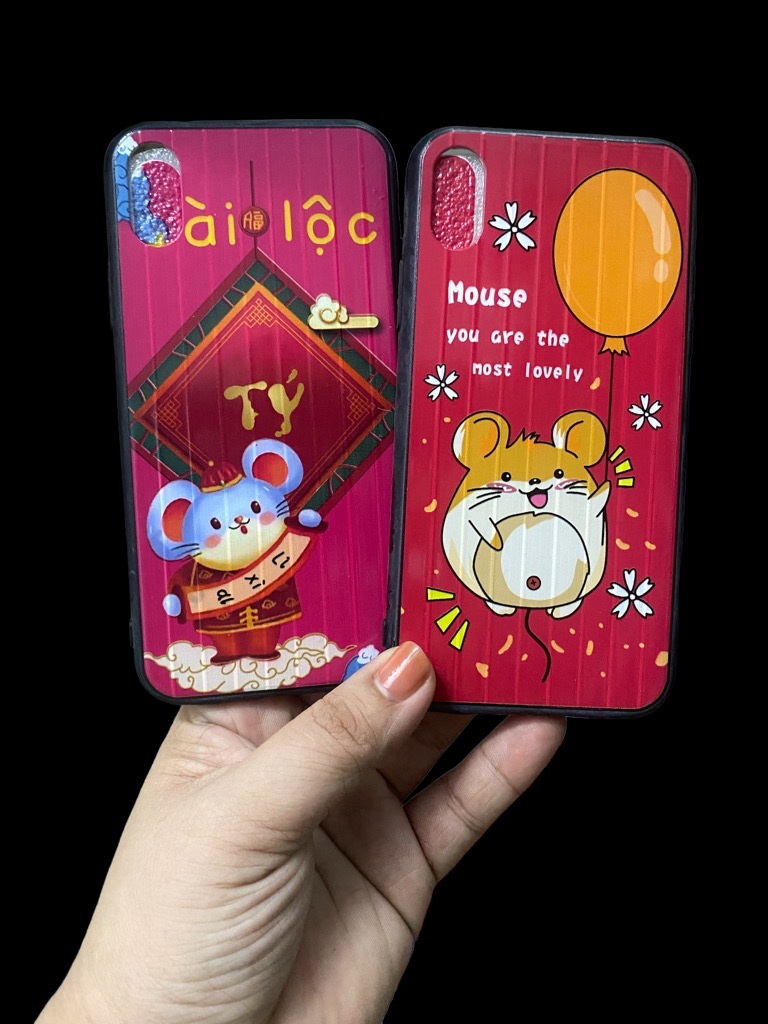 Thanh lý ốp lưng iPX màu đỏ ốp cứng hình cute [BH: None] / pktn sale