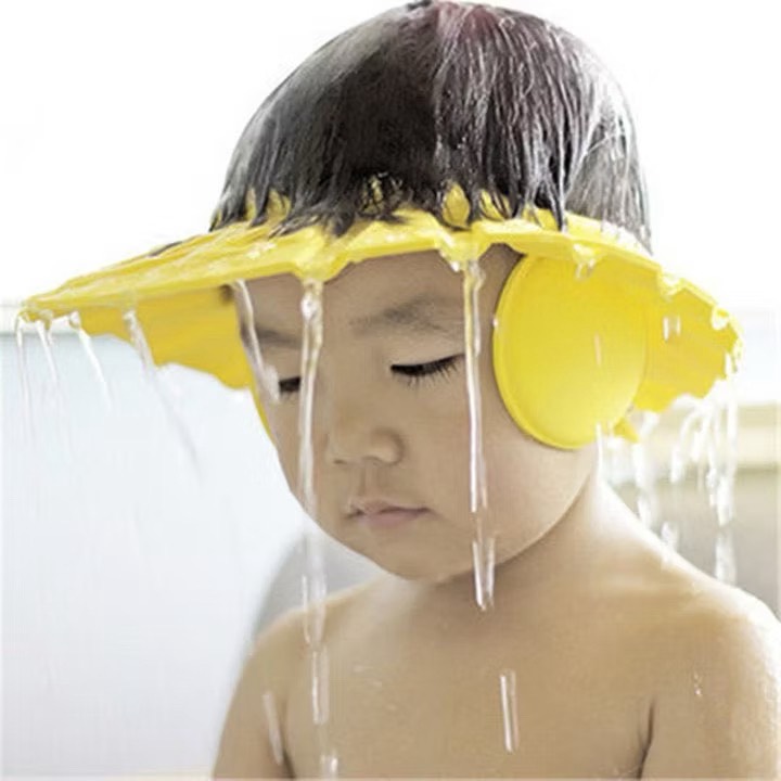 Mũ gội đầu chống nước vô tai bé