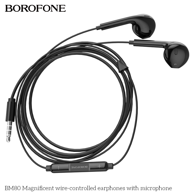 Tai nghe có dây 3.5 Borofone BM80 chính hãng [BH 1 NĂM]