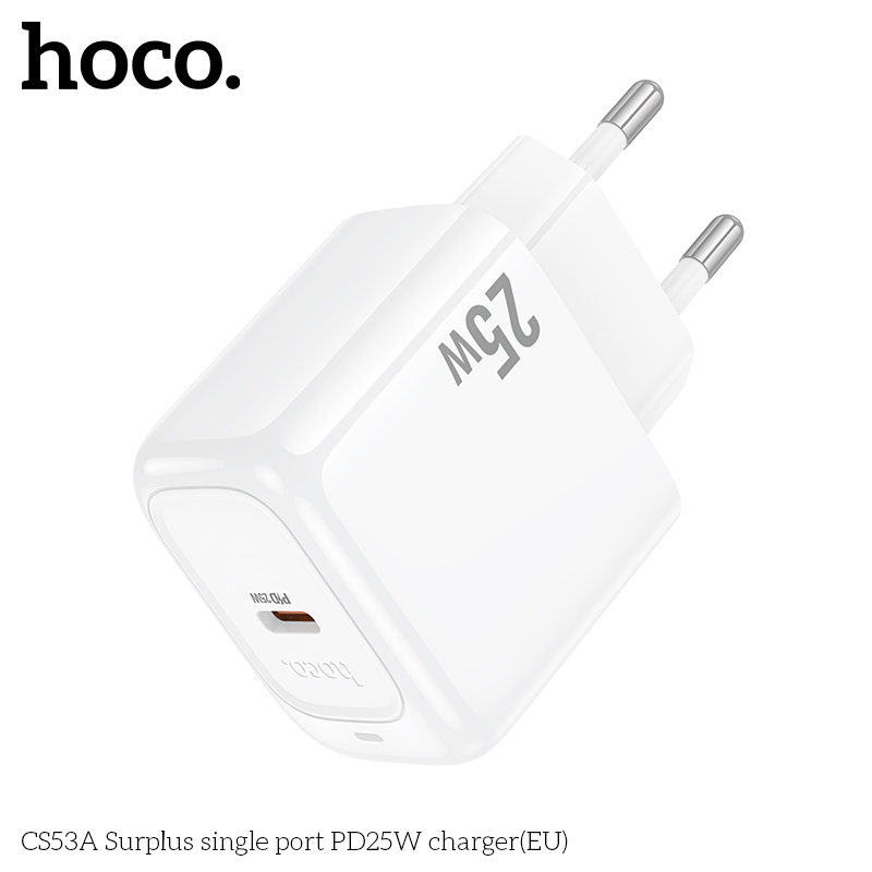 Cóc sạc nhanh 25W Hoco CS53A (1 cổng Type C PD25W) chính hãng [BH 1 Năm]