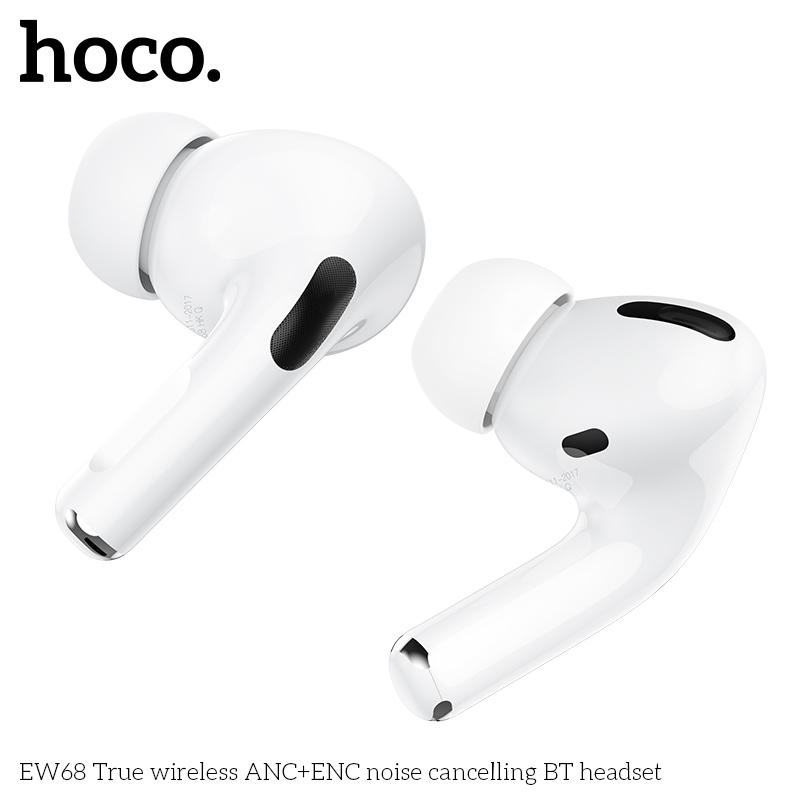 Tai nghe bluetooth HOCO EW68 True Wireless V5.4 30mAh/300mAh giảm tiếng ồn ANC+ENC kiểu dáng AIRPODS chính hãng [BH: 1 NĂM]