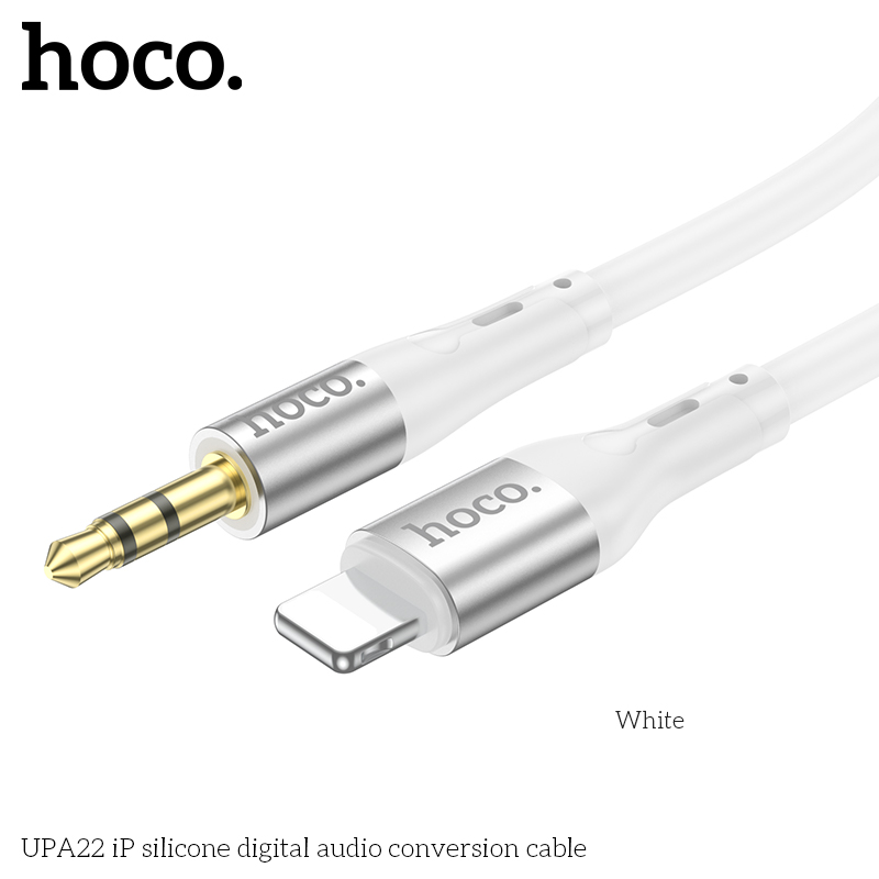 Cáp chuyển đổi âm thanh kỹ thuật số silicone UPA22 iPhone ra 3.5mm chính hãng [BH: 1 NĂM]