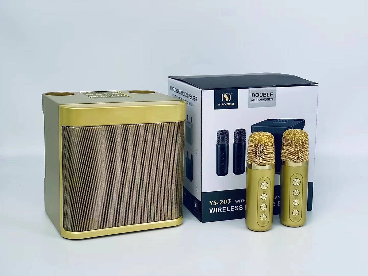 Loa bluetooth Karaoke SU-YOSD YS-203 kèm 2 mic không dây [BH 6 tháng]