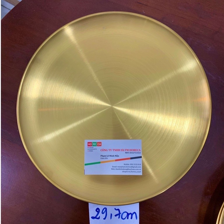 Mâm vàng đựng đồ hoàng tộc cao cấp size 30cm [BH: NONE]