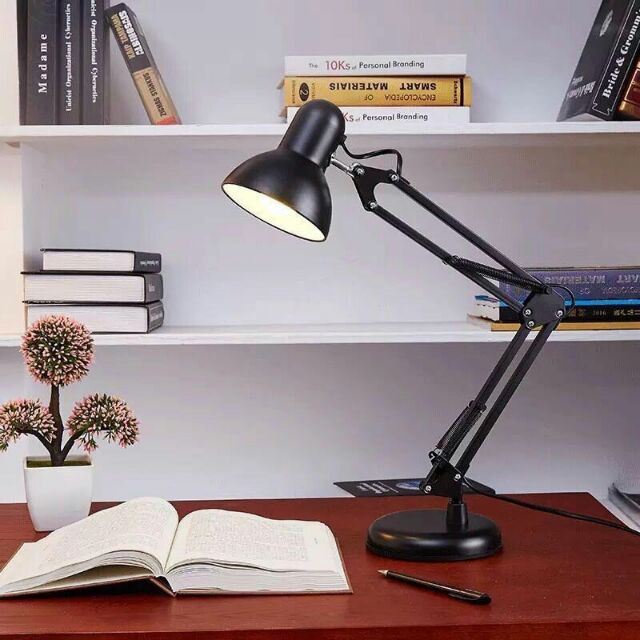 Đèn học, đọc sách, làm việc 2 in 1 ko kèm bóng đèn (kẹp cạnh bàn hoặc có đế để trên bàn) (đèn Pixar ko kèm bóng)