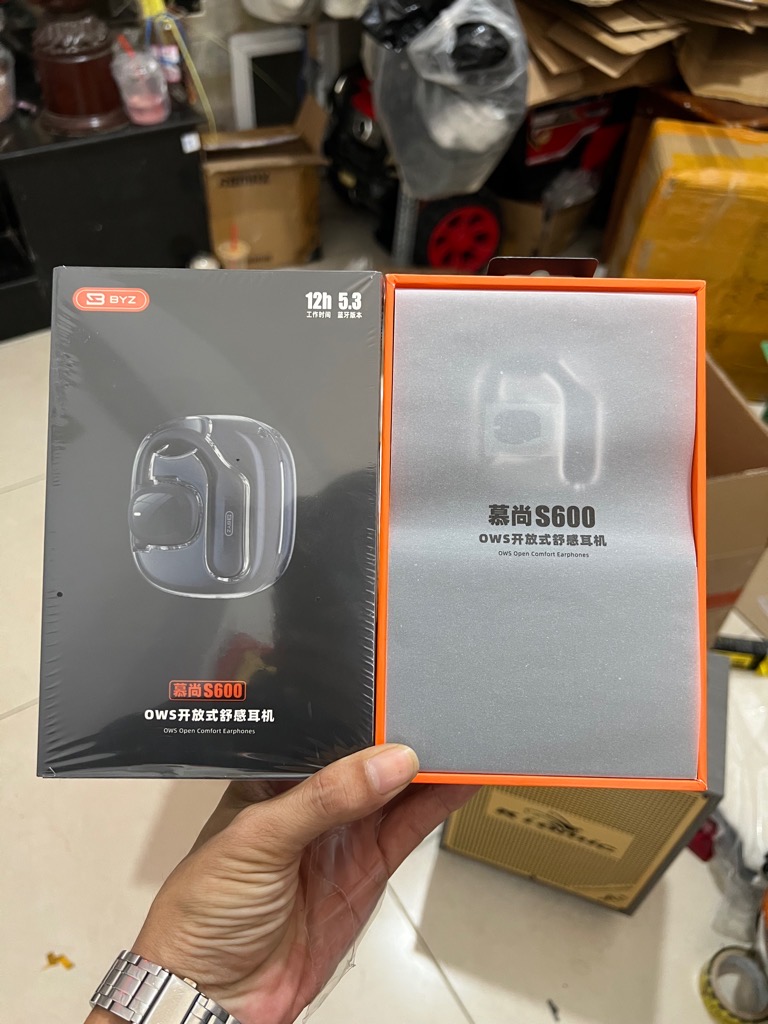 Tai nghe bluetooth BYZ S-600 (Trắng vs Xanh Đen) kiểu dáng airpods chống ồn S600 [BH: 6 tháng]