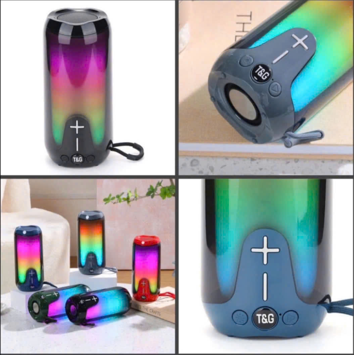 Loa bluetooth T&G TG-651 mẫu loa dài để bàn có quai xách kèm đèn led cực đẹp [BH 6 tháng]