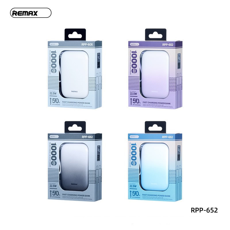 Pin sạc nhanh 22.5w Remax RPP-652 10.000mAh dự phòng QC3.0+PD chính hãng [BH 1 Năm]