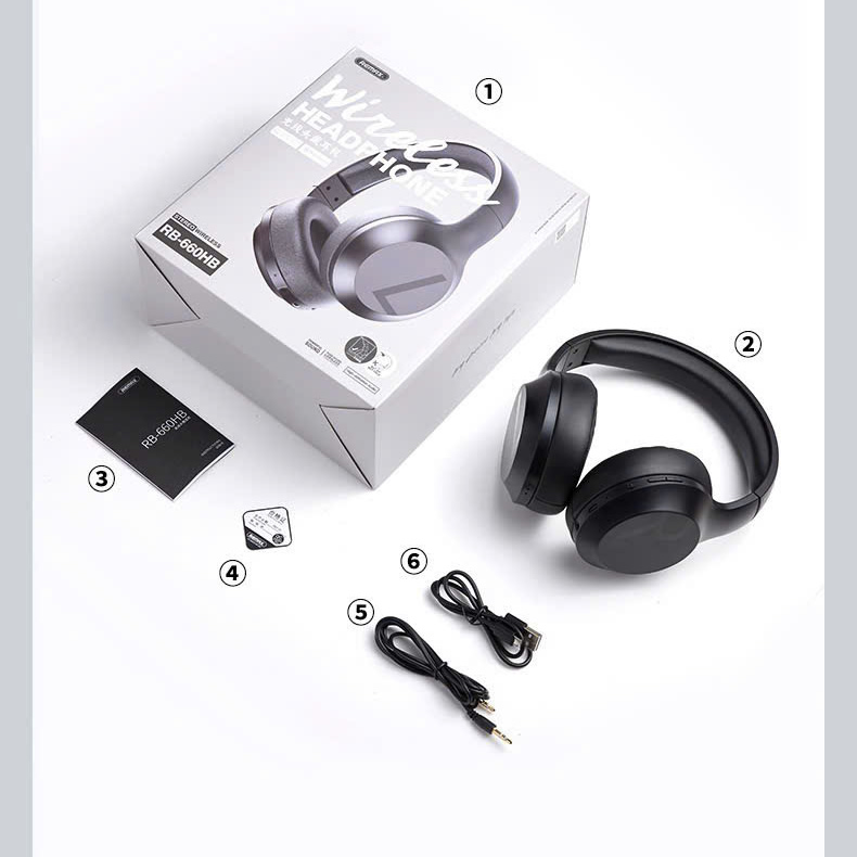 Tai nghe bluetooth HeadPhone REMAX RB-660HB tai nghe không dây chụp tai siêu hay [BH 1 Năm]