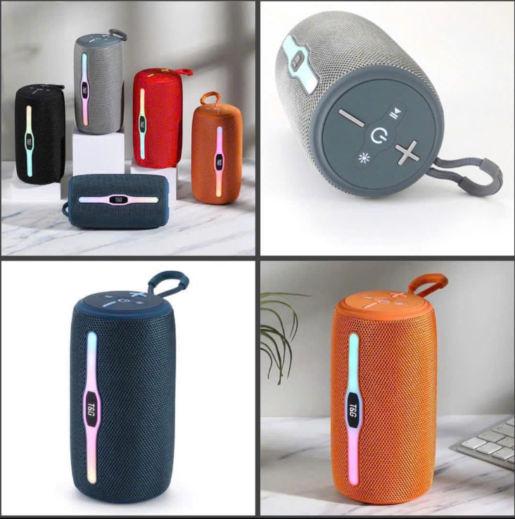 Loa bluetooth T&G TG-675 loa mẫu đứng tròn dài cầm tay có quai xách kèm đèn led siêu đẹp [BH 6 Tháng]7