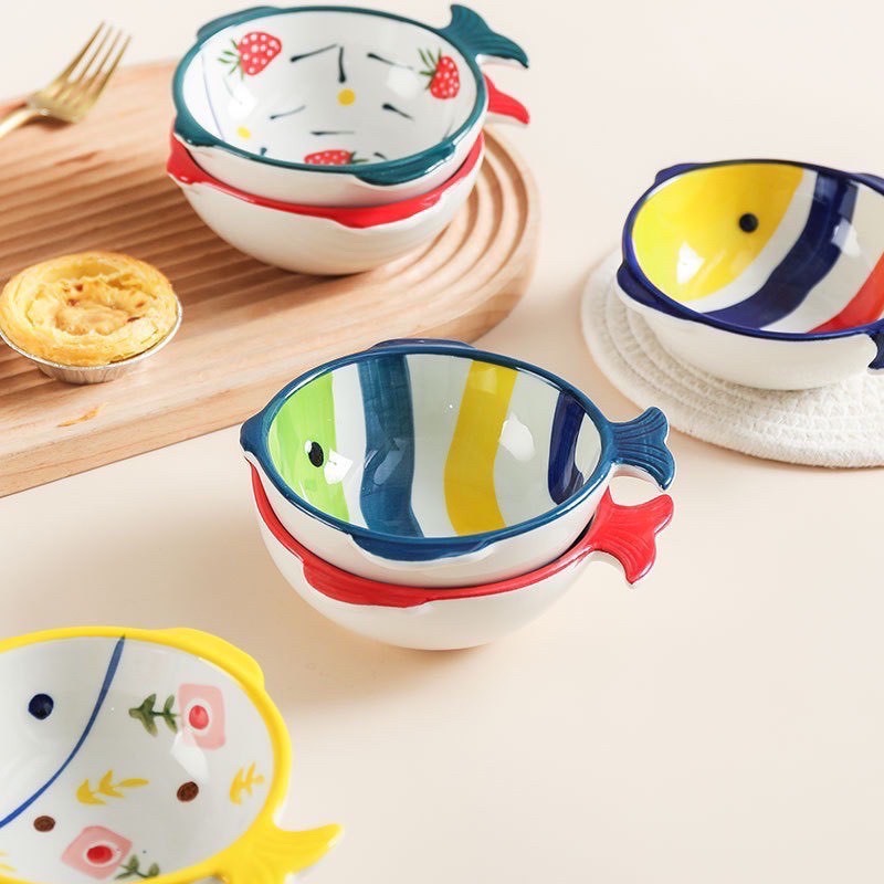 Set 6 chén đựng nước chấm, gia vị hình Cá siêu xinh 15x12x4.5cm [BH: None]