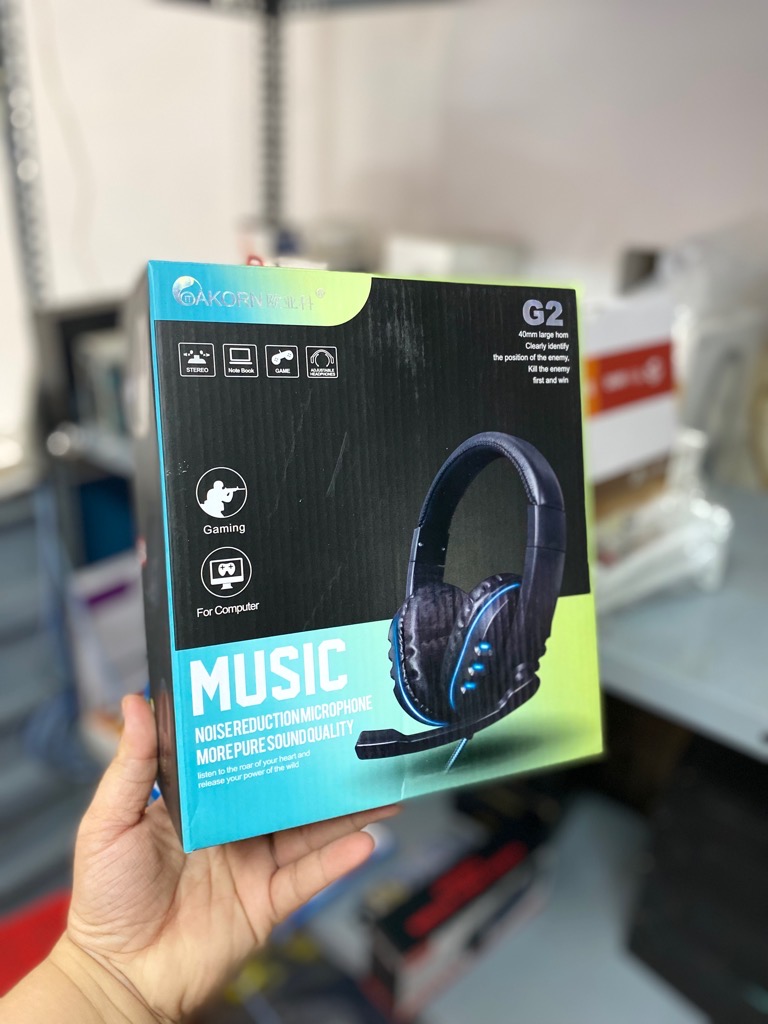 Tai nghe có dây 3.5 CAKORN GAMING G2 (Headphone máy tính có led, có micro) [BH: 3 THÁNG] / pktn sale