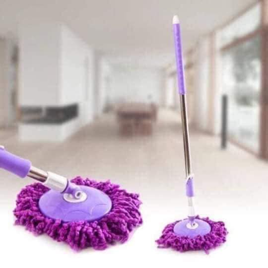 Cây lau nhà bông tròn xoay 360 độ (đầu nhựa) [BH: NONE]