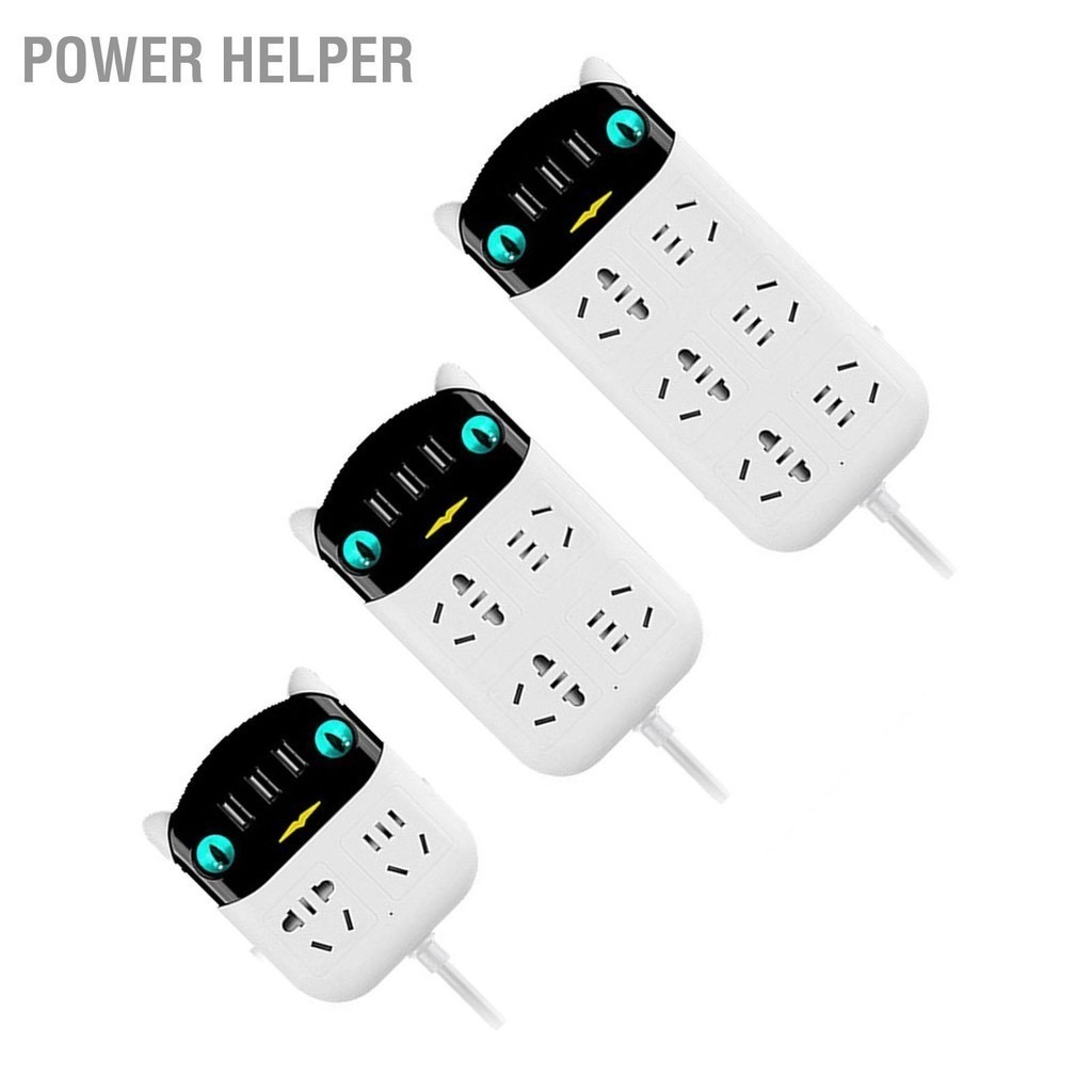 Ổ cắm/ ổ điện mặt mèo đen trắng 2IN1 KIÊM GIÁ ĐỠ 3 cổng usb 3 lỗ cắm tròn 3 lỗ cắm dẹp (HỖ TRỢ PHÍCH 2 CHẤU, 3 CHẤU) K [BH: 1 THÁNG]