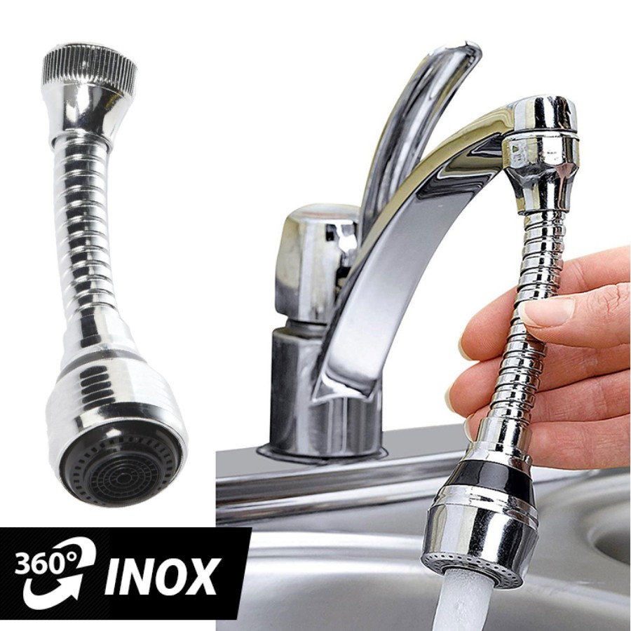 Đầu vòi xịt nước inox tăng áp xoay 360 độ tiết kiệm nước- CD305 [BH: NONE] / pktn sale