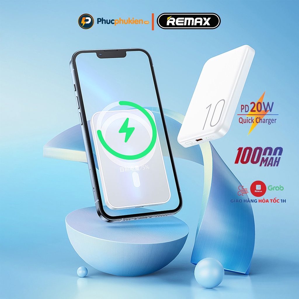Pin sạc nhanh 22.5w không dây REMAX RPP-65 10.000mAh dự phòng chính hãng [BH 1 năm]