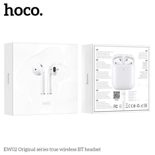 Tai nghe Bluetooth Hoco EW02 True Wireless (TWS) kiểu dáng Airpods 2 rep 1:1 có dock sạc chính hãng [BH 1 năm]