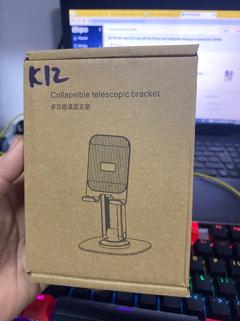 Giá đỡ điện thoại K12 xoay 360 độ đế kim loại Alloy Phone Stand Y807