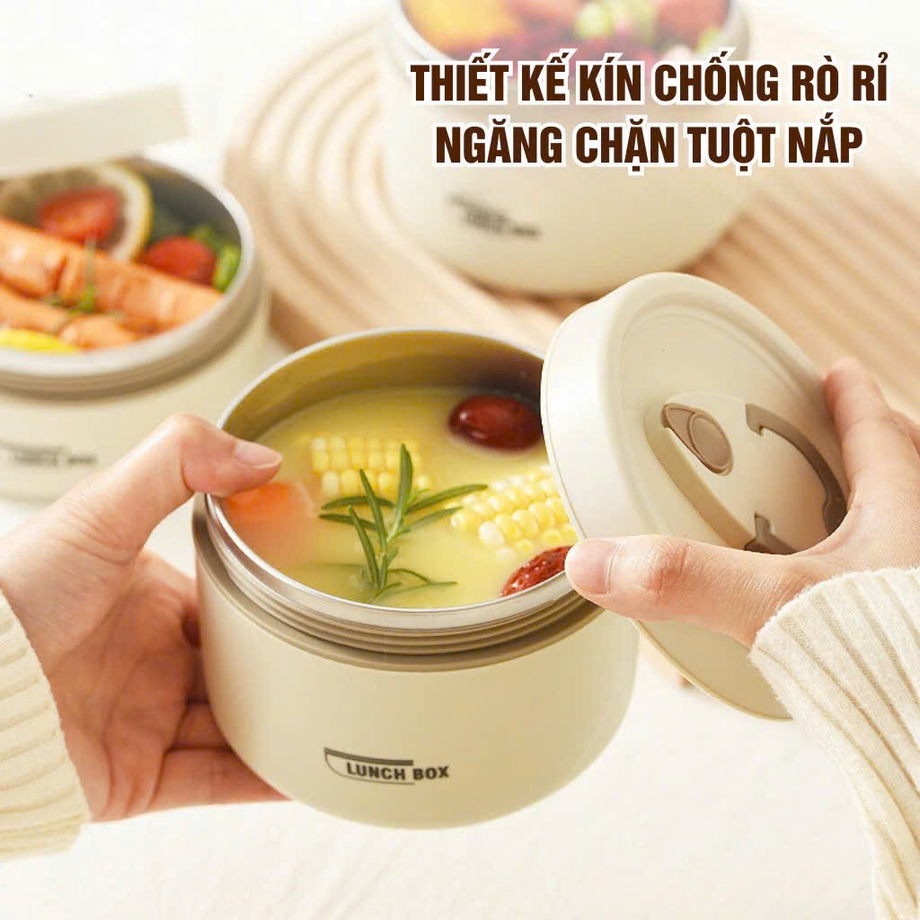 Hộp đựng cơm inox 4 tầng LucKy/ Lunch Box Bag giữ nhiệt [BH: NONE]