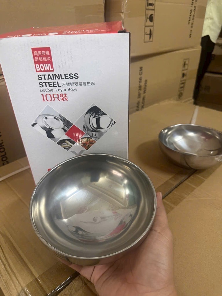 Hộp 10 chén, bát ăn cơm, canh BOWL chống nóng cao cấp [BH: NONE] 1l19d8