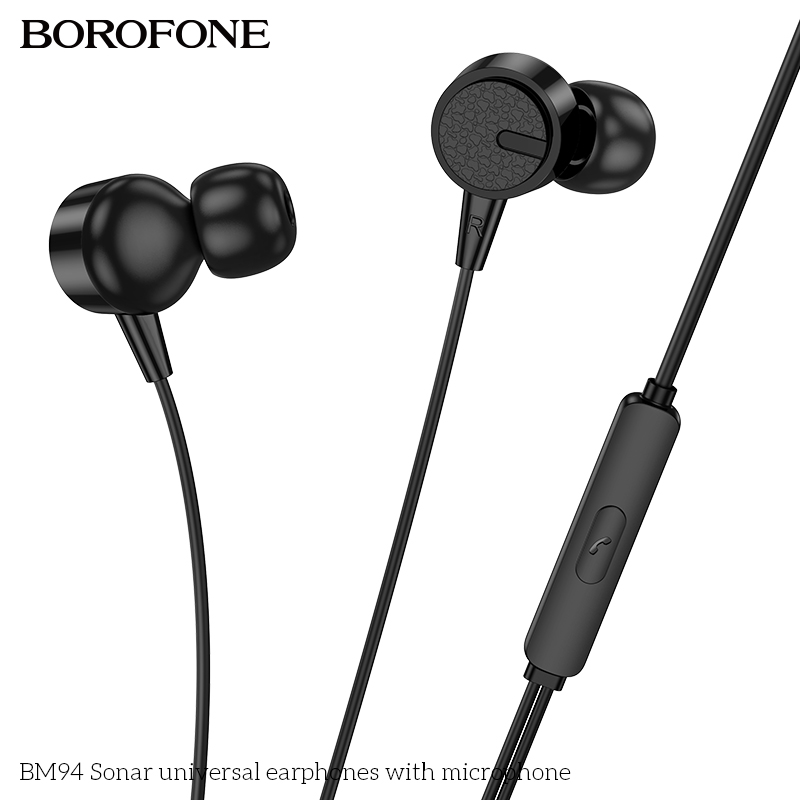 Tai nghe có dây 3.5 BOROFONE BM94 có microphone jack 3.5mm chính hãng [ BH 1 NĂM]