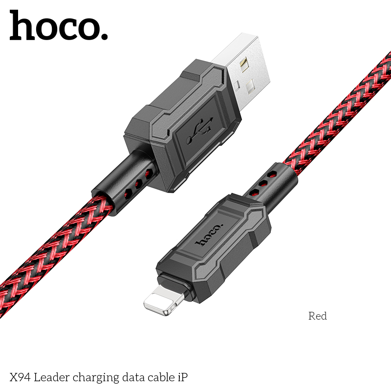 Cáp sạc truyền dữ liệu Hoco X94 cổng USB ra iPhone Lightning 2.4A dài 1M chính hãng [BH 1 NĂM]
