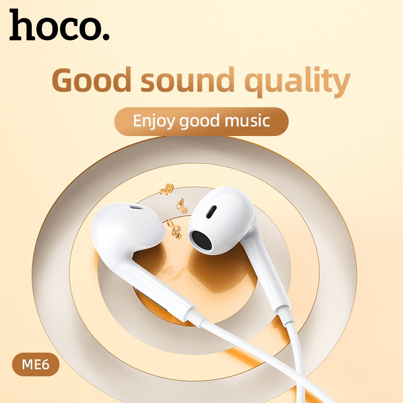 Tai nghe có dây 3.5 HOCO ME6 dài 1m2 có Mic chính hãng [BH 1 năm]