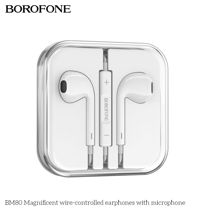Tai nghe có dây 3.5 Borofone BM80 chính hãng [BH 1 NĂM]